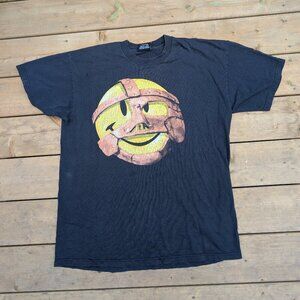 Vintage WWE WrestleMania XX 2004 Have A Nice Day! Smiley Face T-Shirt Black XL